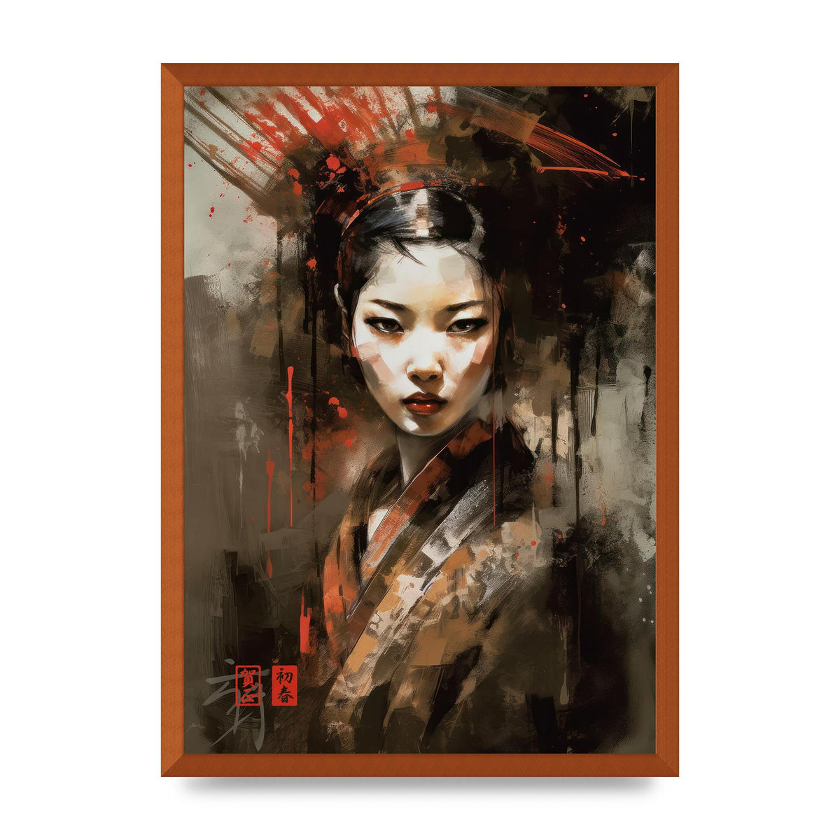 Evocative Geisha Masterful Brushwork