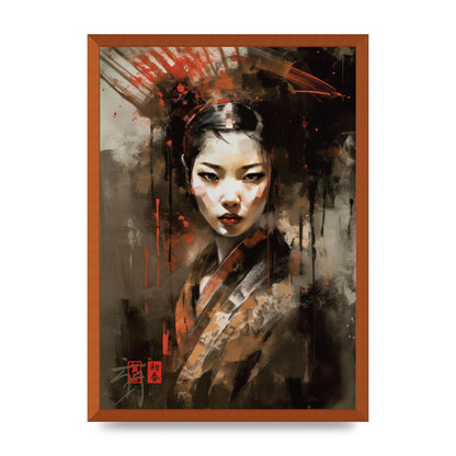 Evocative Geisha Masterful Brushwork