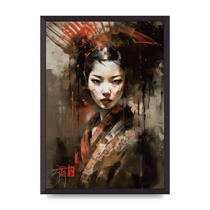 Evocative Geisha Masterful Brushwork
