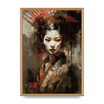 Evocative Geisha Masterful Brushwork