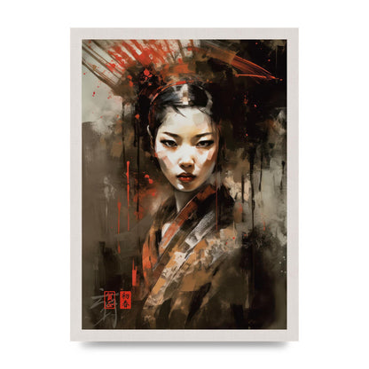 Evocative Geisha Masterful Brushwork