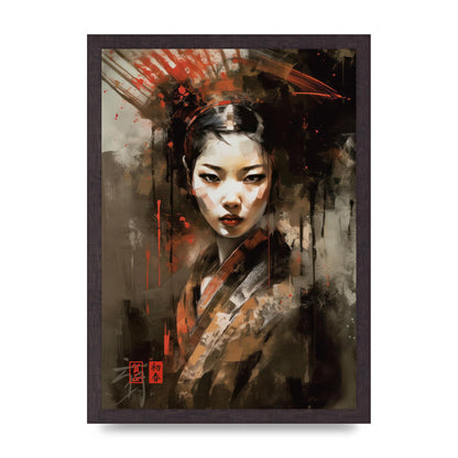 Evocative Geisha Masterful Brushwork