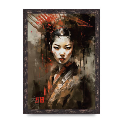 Evocative Geisha Masterful Brushwork