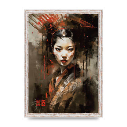 Evocative Geisha Masterful Brushwork