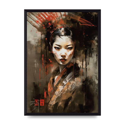 Evocative Geisha Masterful Brushwork