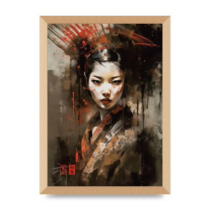 Evocative Geisha Masterful Brushwork
