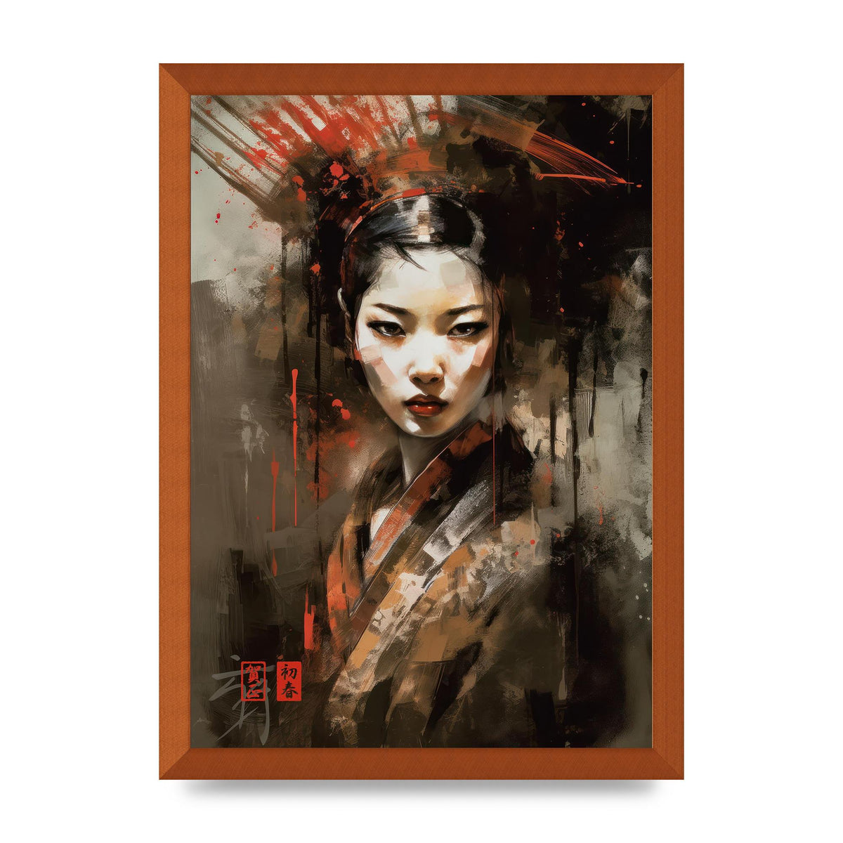 Evocative Geisha Masterful Brushwork