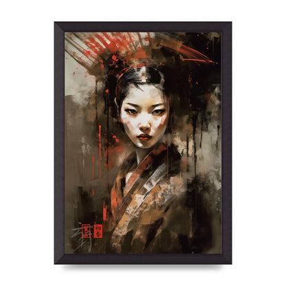 Evocative Geisha Masterful Brushwork