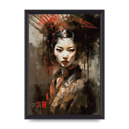 Evocative Geisha Masterful Brushwork