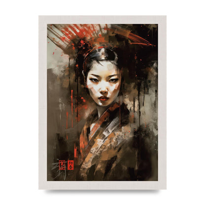 Evocative Geisha Masterful Brushwork
