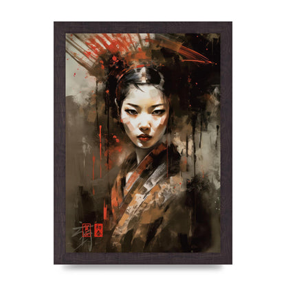 Evocative Geisha Masterful Brushwork