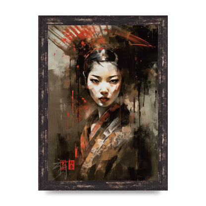 Evocative Geisha Masterful Brushwork