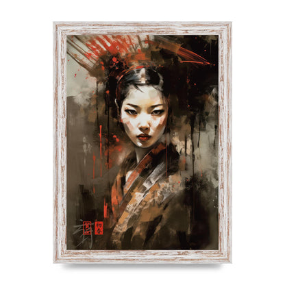 Evocative Geisha Masterful Brushwork