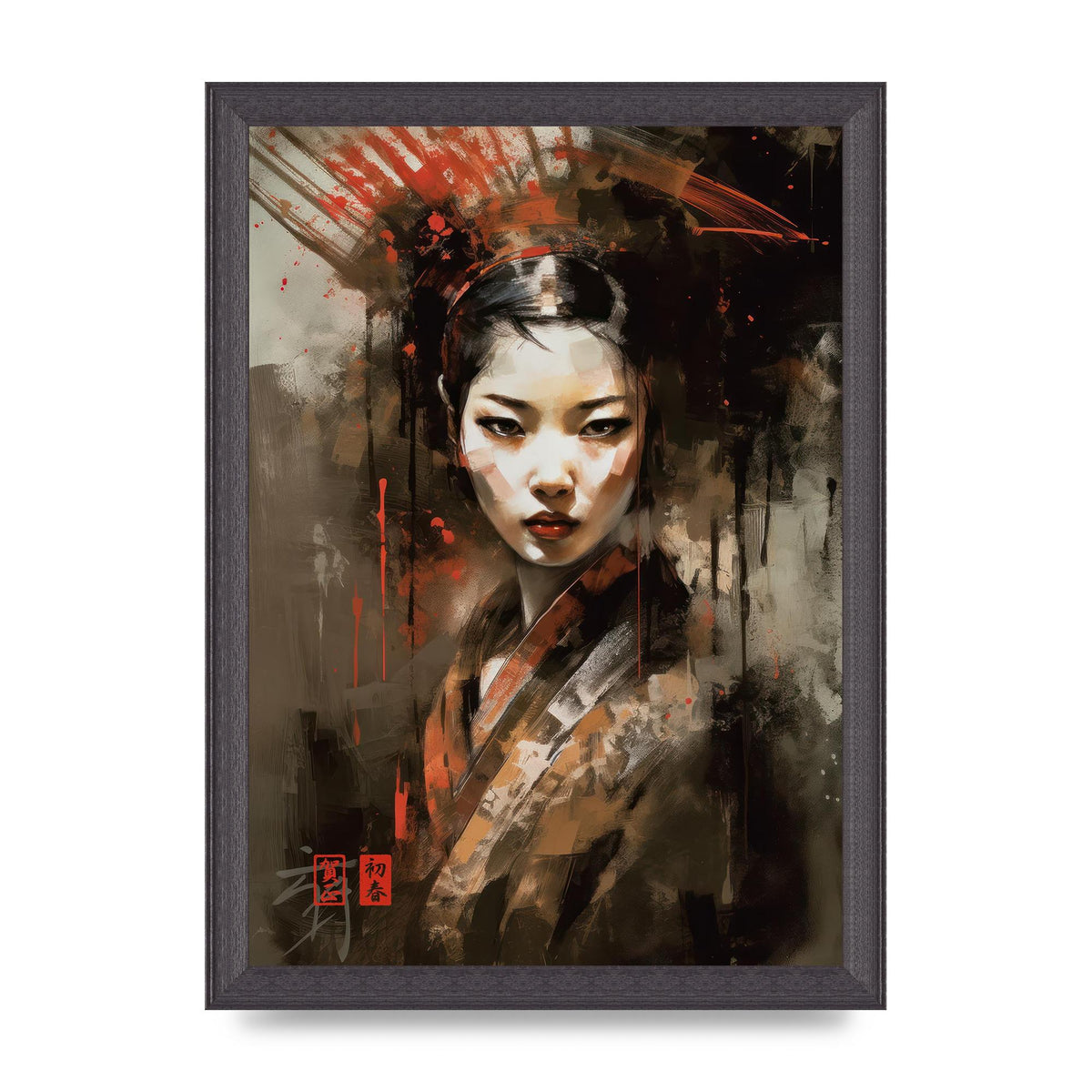Evocative Geisha Masterful Brushwork