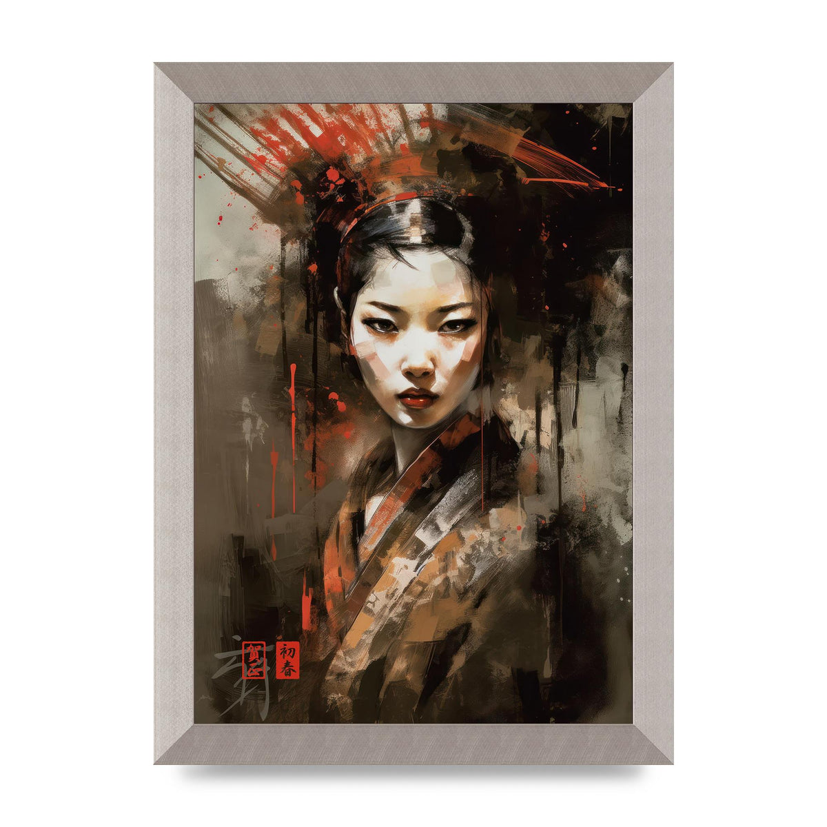 Evocative Geisha Masterful Brushwork
