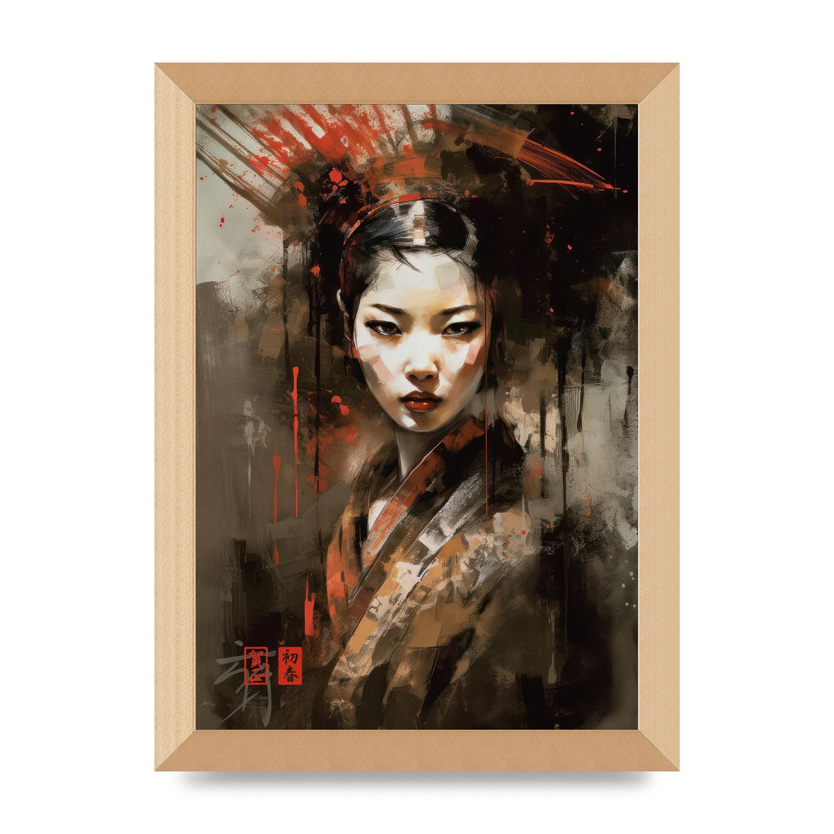 Evocative Geisha Masterful Brushwork