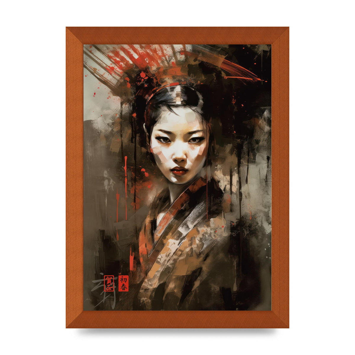 Evocative Geisha Masterful Brushwork