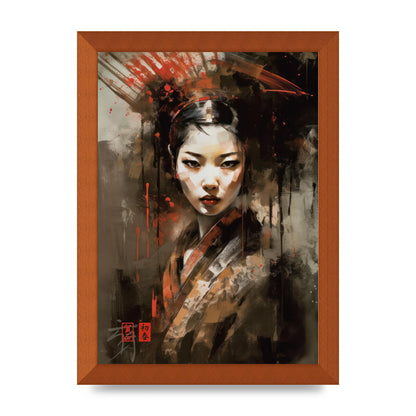 Evocative Geisha Masterful Brushwork