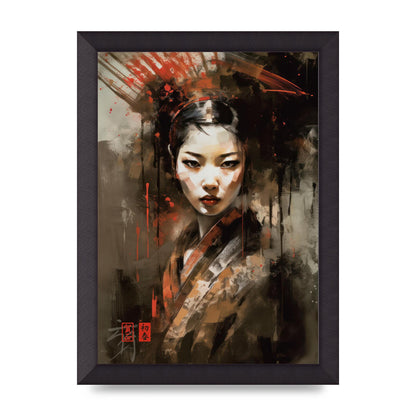 Evocative Geisha Masterful Brushwork
