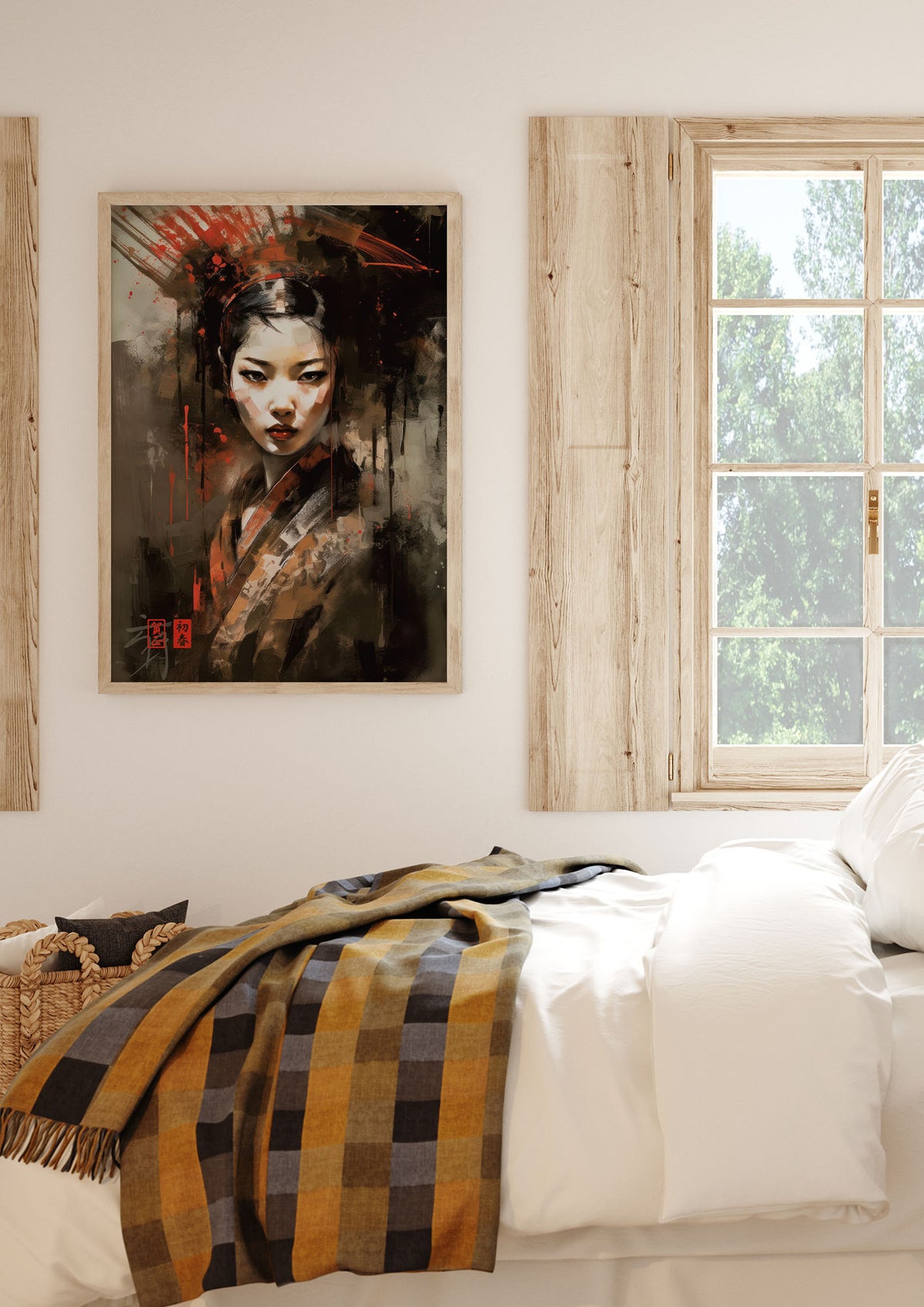 Evocative Geisha Masterful Brushwork