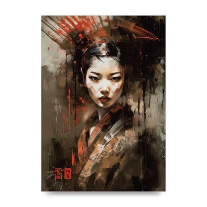 Evocative Geisha Masterful Brushwork