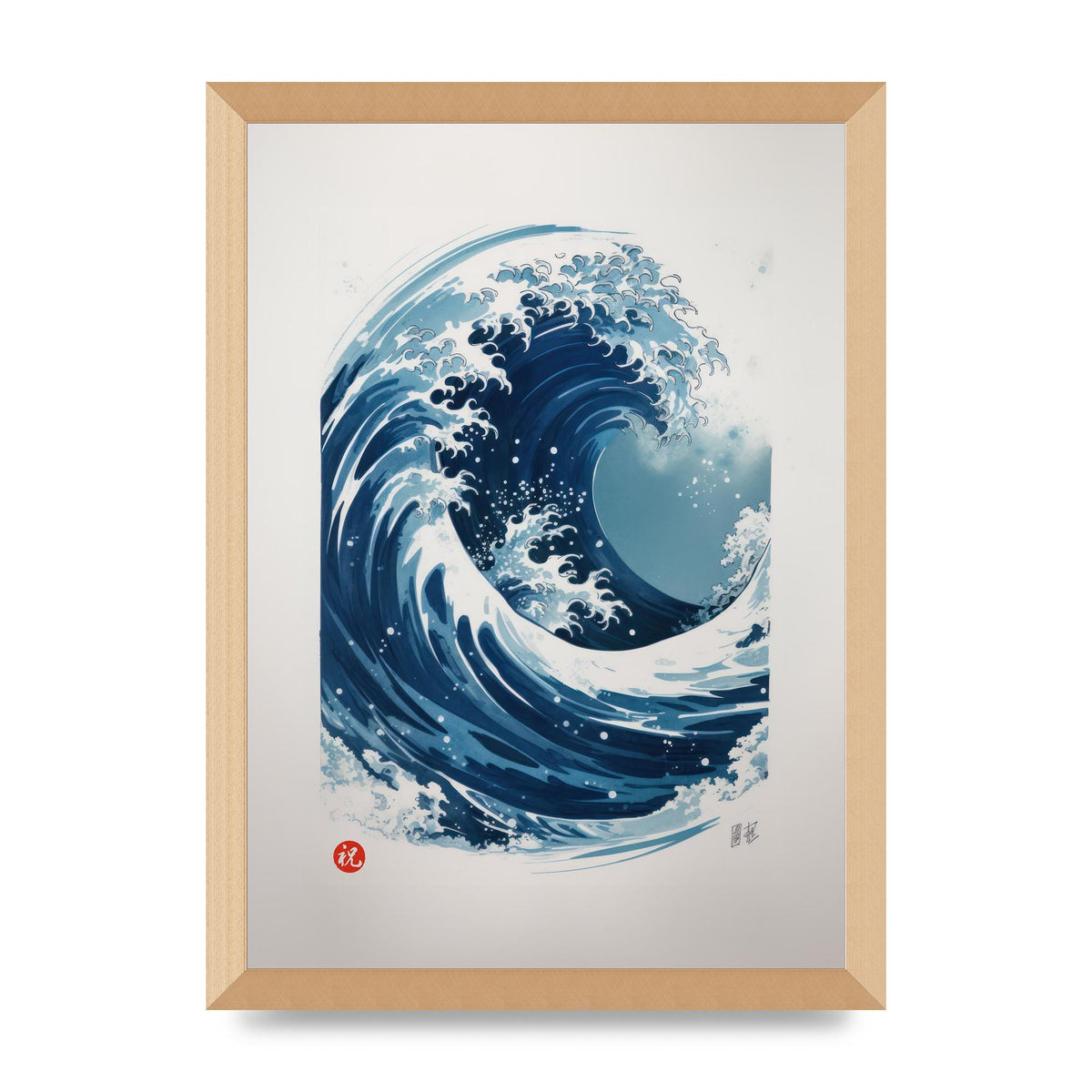 One-Stroke Waves Crest Art