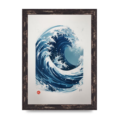 One-Stroke Waves Crest Art