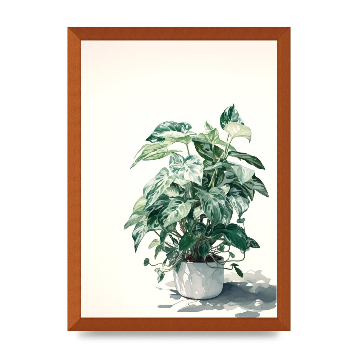 Muted House Plant in 2D Risograph