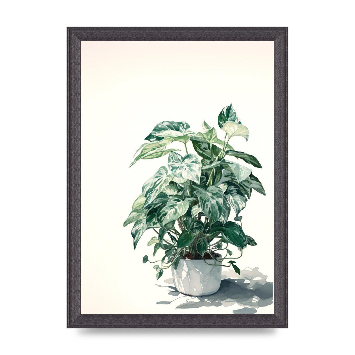 Muted House Plant in 2D Risograph