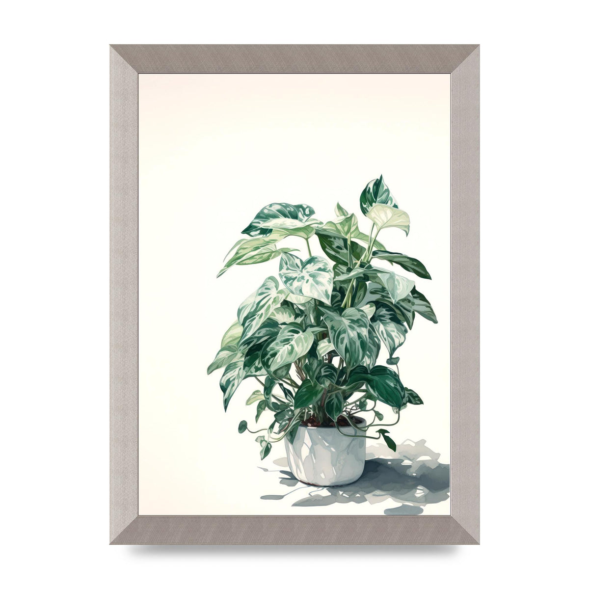 Muted House Plant in 2D Risograph