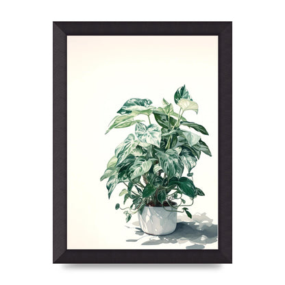 Muted House Plant in 2D Risograph