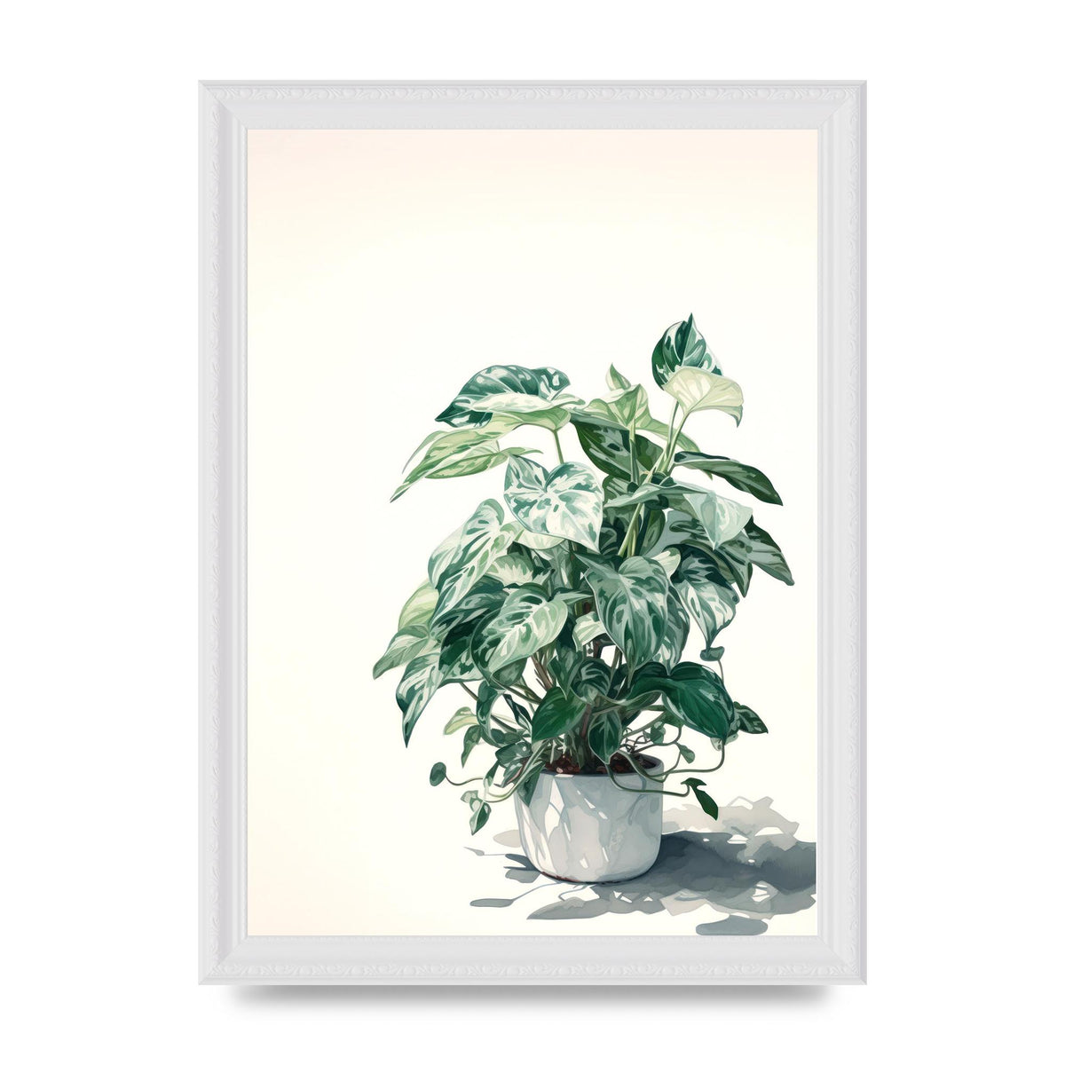 Muted House Plant in 2D Risograph