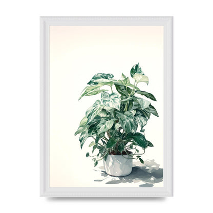 Muted House Plant in 2D Risograph