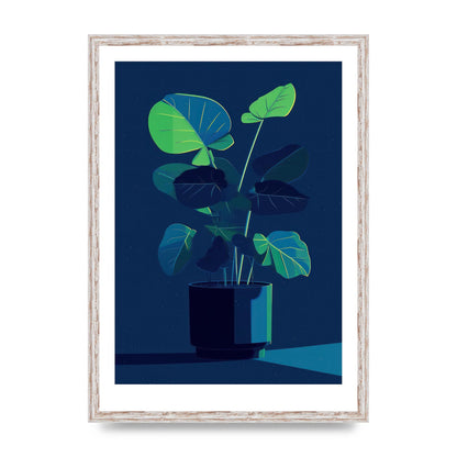 Bold 2D House Plant Blue Void Redux