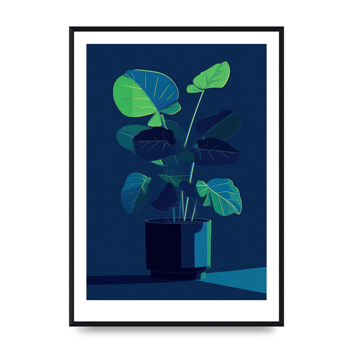Bold 2D House Plant Blue Void Redux
