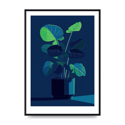 Bold 2D House Plant Blue Void Redux
