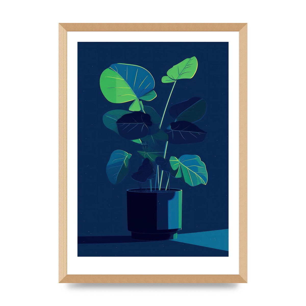 Bold 2D House Plant Blue Void Redux