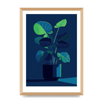 Bold 2D House Plant Blue Void Redux