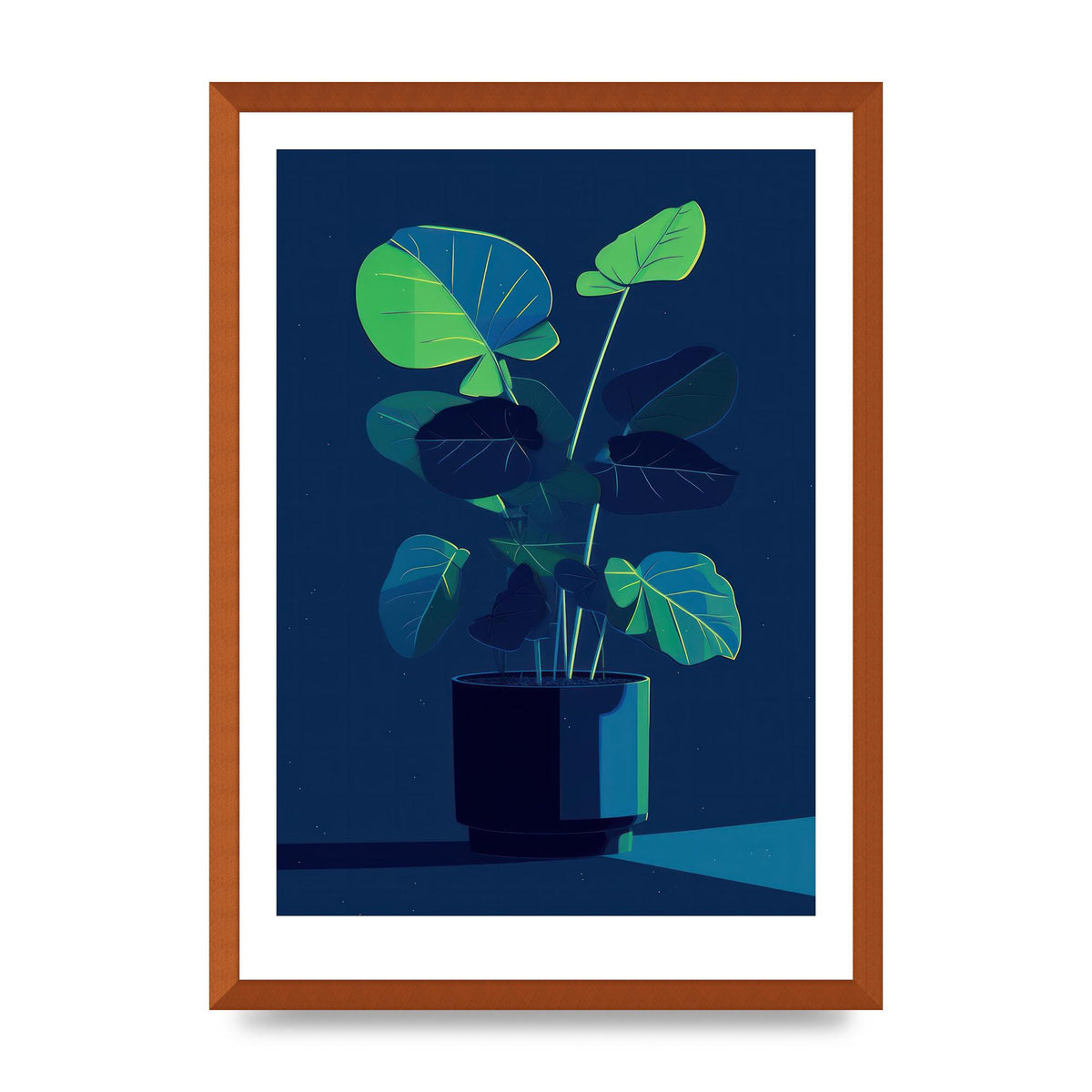 Bold 2D House Plant Blue Void Redux