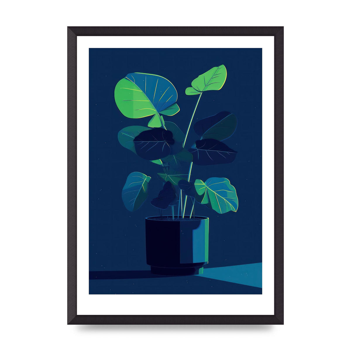 Bold 2D House Plant Blue Void Redux