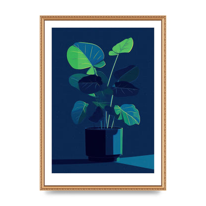 Bold 2D House Plant Blue Void Redux