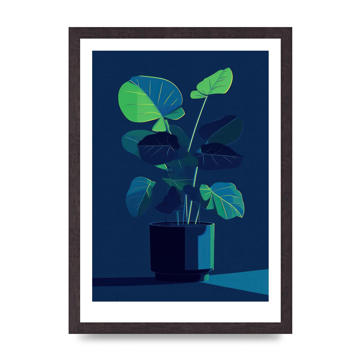 Bold 2D House Plant Blue Void Redux