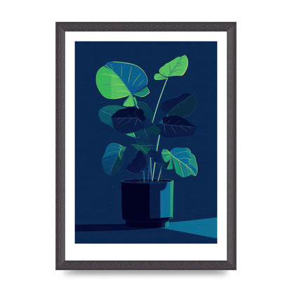 Bold 2D House Plant Blue Void Redux
