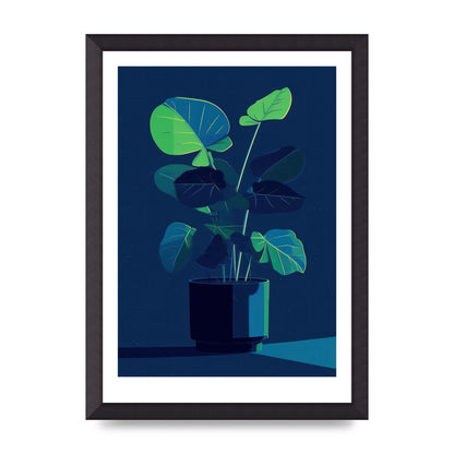 Bold 2D House Plant Blue Void Redux