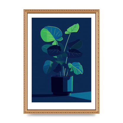 Bold 2D House Plant Blue Void Redux