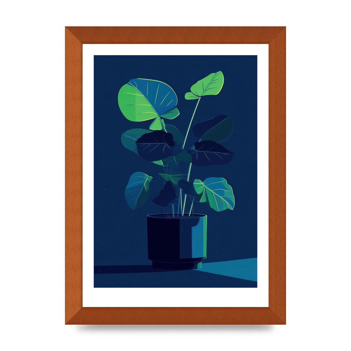 Bold 2D House Plant Blue Void Redux