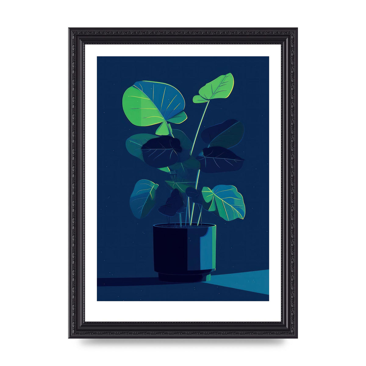 Bold 2D House Plant Blue Void Redux