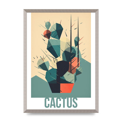 Suprematist Cactus Risograph Design