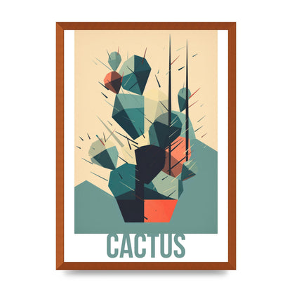 Suprematist Cactus Risograph Design