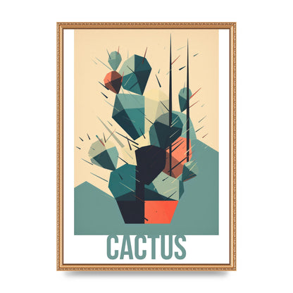 Suprematist Cactus Risograph Design